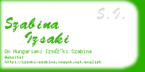 szabina izsaki business card